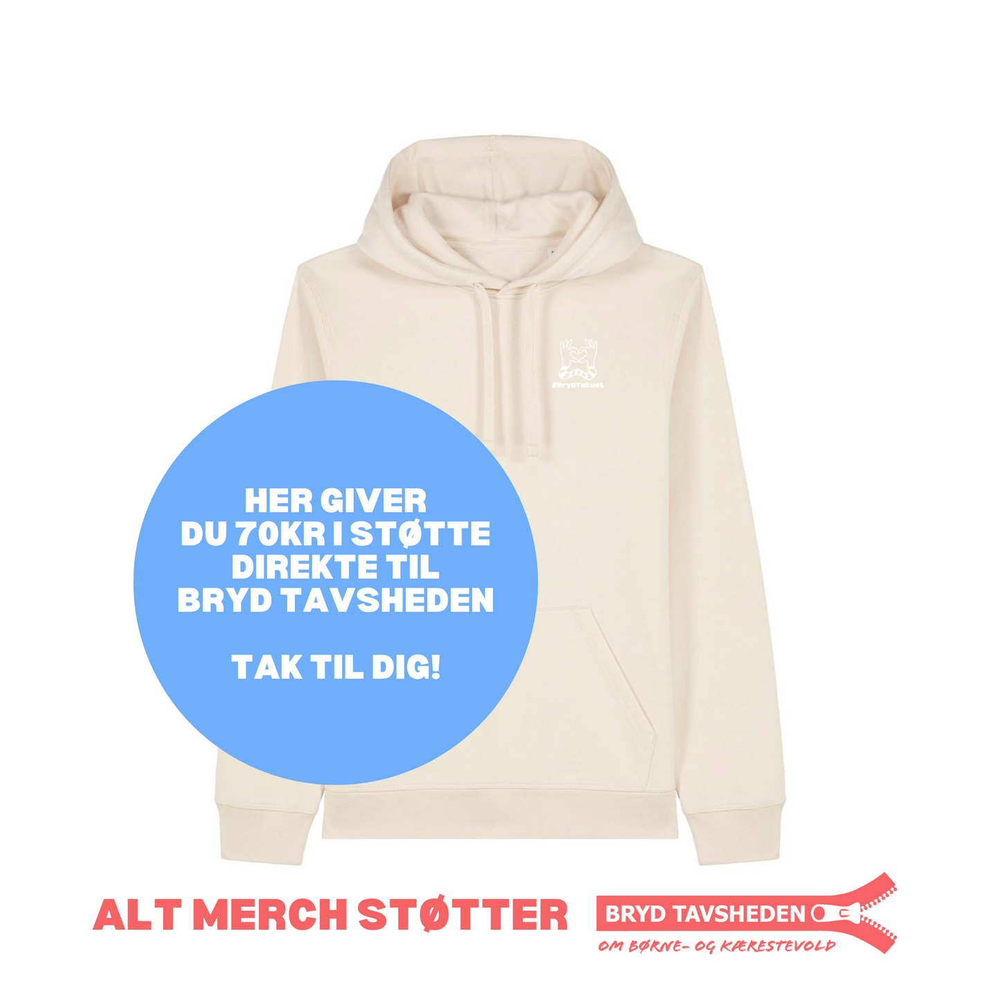 BRYD TABUET SANDFARVET HOODIE