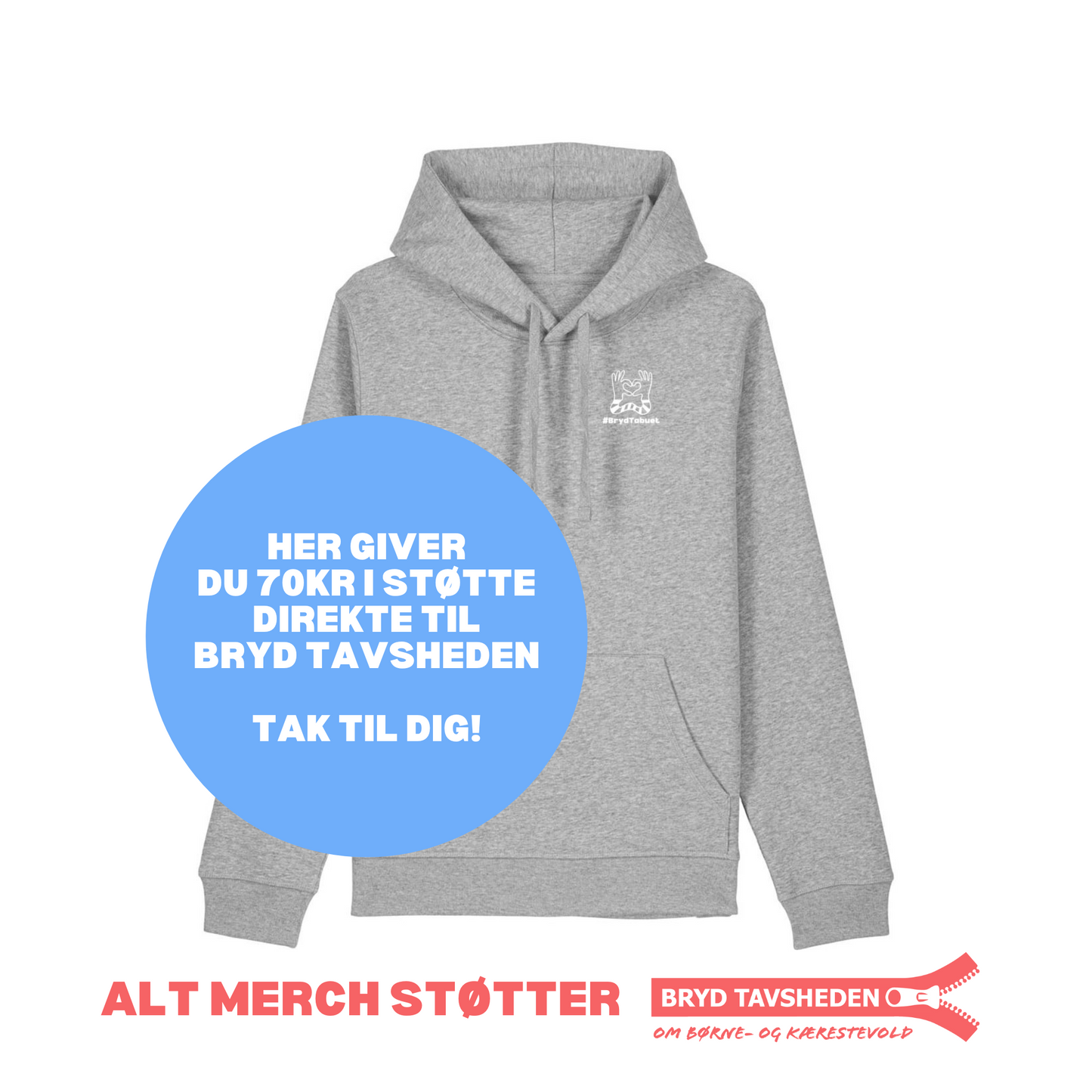 BRYD TABUET GRÅ HOODIE