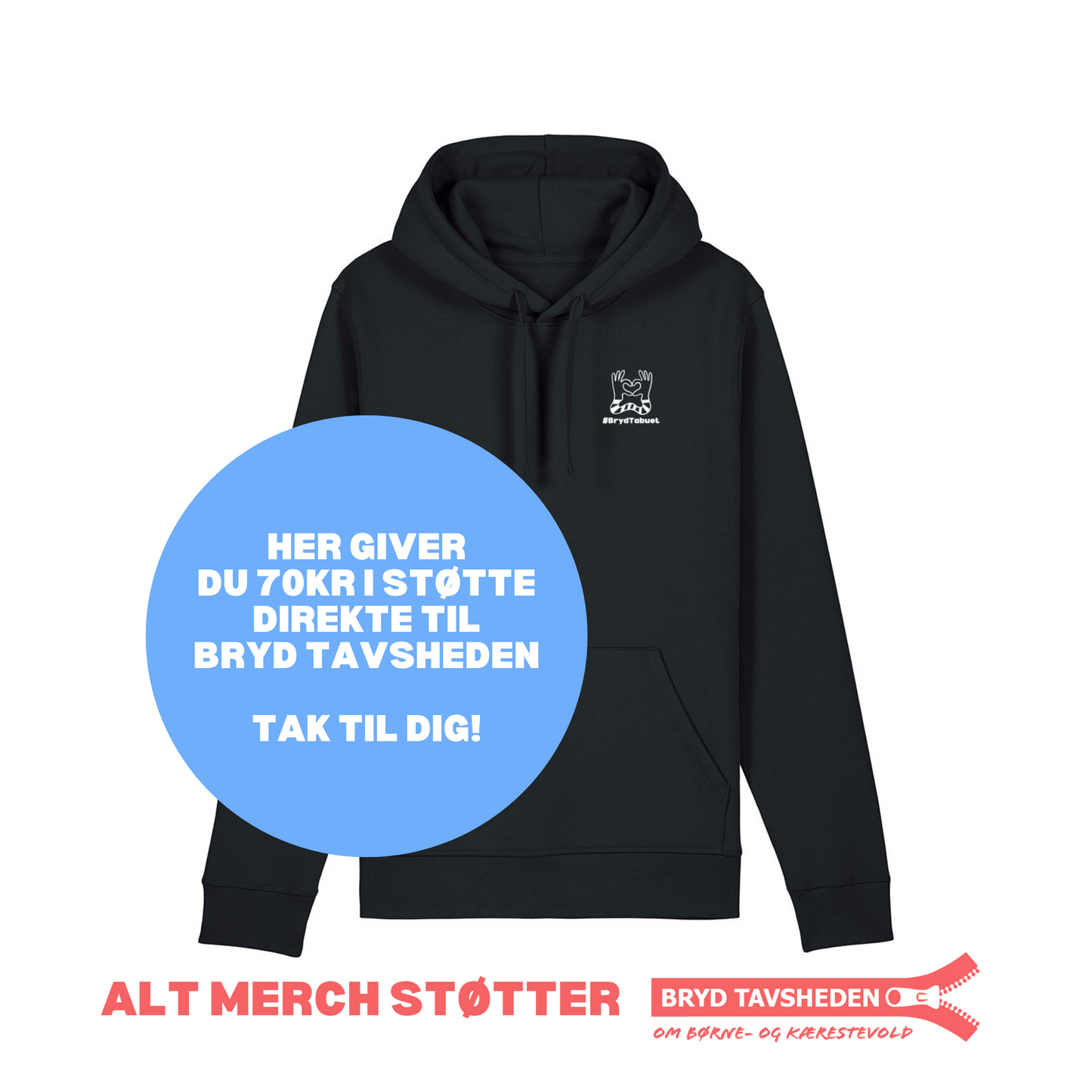 BRYD TABUET SORT HOODIE