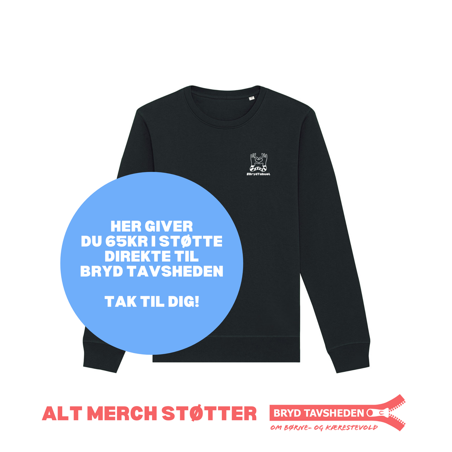 BRYD TABUET SORT SWEATSHIRT
